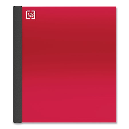 Tru Red Three-Subject Notebook, Twin-Wire, Medium/College Rule, Red ...