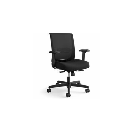 Hon Convergence Synchro Tilt Task Chair - Black Seat Color - Fabric Seat Material - Black Back Color - CMY1ACU10