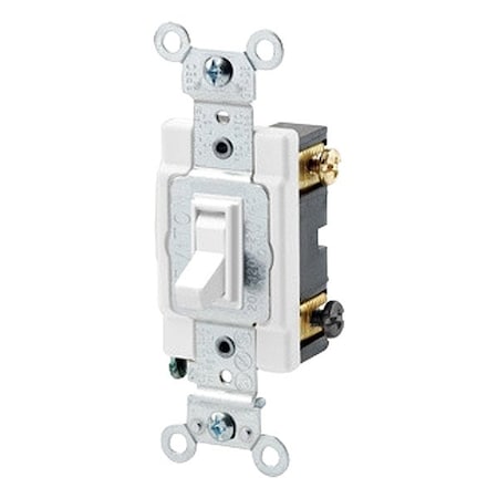Leviton Toggle Framed 3-Way, 20 Amp 54523-2W