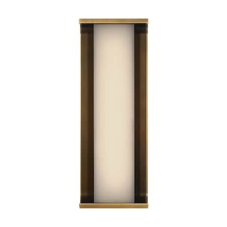 Euf Dulton, Wall Sconce, 14", Antique Brass, Smoked Glass 50115-013