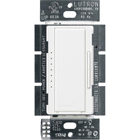 Lutron Dimmer, Maestro, CFL/LED, Snow MACL-153M-SW