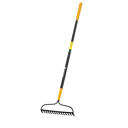John Deere 66 in. 15 Tine Steel Bow Rake Fiberglass Handle R-15AMFX-JD