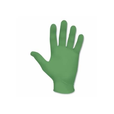 Showa 9-1/2 in Powder Free Unlined Nitrile Disposable Gloves, Green, Size M, 1000PK 845-6110PFM