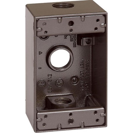 Sigma 14250BR 1 Gang Bronze Weatherproof Outlet Box 3426046