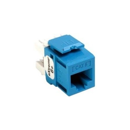 Leviton 1-Port Mod Jack 110 8W8P Utp, T568A/B Cat6 Quickport, Extreme 6+ Blue 61110-RL6