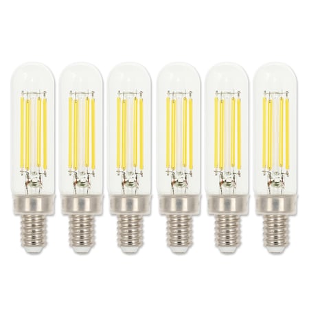 Westinghouse 5W 60W Eq. Clear T6 Dimmable Filament LED Light Bulb, Candelabra Base, 6PK 5334020