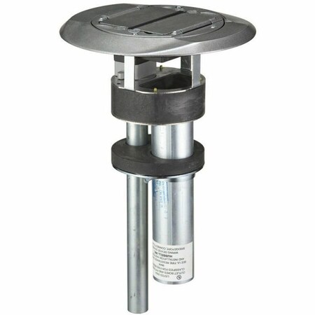 Hubbell Wiring Device-Kellems SystemOne, Fire Rated Poke-Through, 1 Piece Unit, 3-Unit Hubbell iSTATION Opening, Single 20A, 125V Receptacle, Cover with Gray Finish S1PT3IMGY
