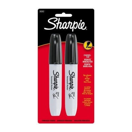 Newell Brands BLK Chisel Sharpie, 2PK 38262PP