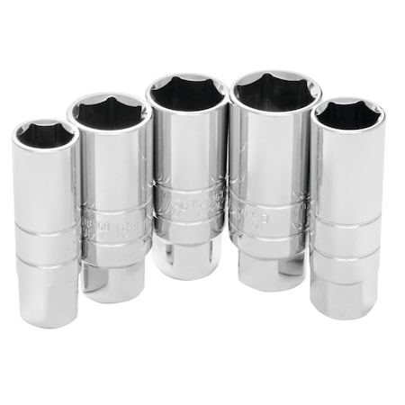 Performance Tool 5 pc. 3/8 in. Dr. Spark Plug Socket Set, SAE Metric, Chrome Vanadium W30936