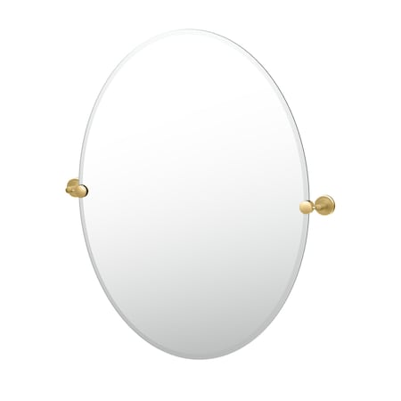 Gatco Latitude II 32" Frameless Oval Mirror Brushed Brass 4239LG