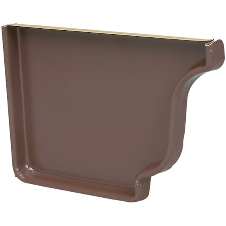 Spectra Metals 5'' Aluminum Brown Left Gutter End Cap 5ENLRTB