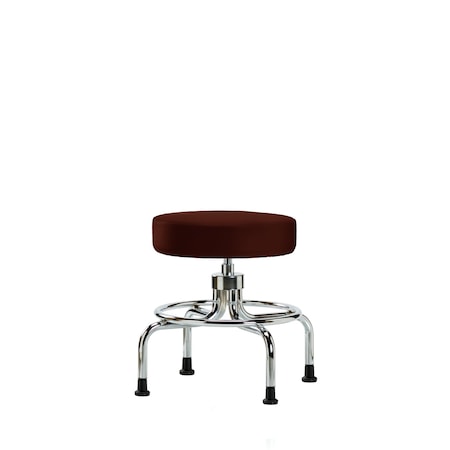 Blue Ridge Ergonomics Screw-Lift Stool, Vinyl, CR, Glides, Burg BR-VSLMD-CR-RG-8569