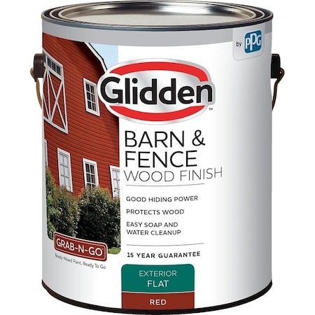 Glidden GRAB-N-GO Wood Stain, Red, Liquid, 1 gal 4099F/01