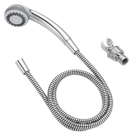 Boston Harbor Hand-Held Shower Head, 1.75 6.6 80 gpm L/MIN psi, 1/2-14 NPT Connection, Threaded, PVC, Chrome DS3068CP