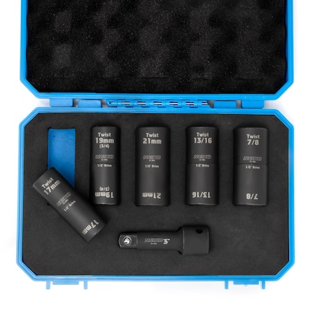 Neiko 0.5 in Dr. Twist Impact Socket Set, SAE & Metric 02340A