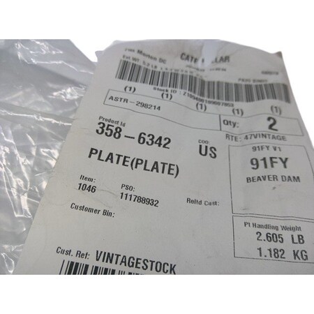 Caterpillar PLATE, CATERPILLAR OEM 3586342 3586342