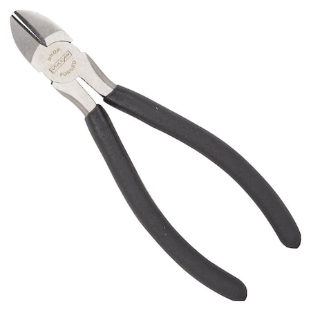 Vulcan Diagonal Cutting Plier, 6 in OAL, 1 mm Cutting Capacity, 0.75 in Jaw Opening, Black Handle JL-NP006