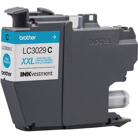 Brother Brother Genuine LC3029C INKvestment Super High Yield Cyan Ink Cartridge - Inkjet - Super High Yield - Cyan LC3029C