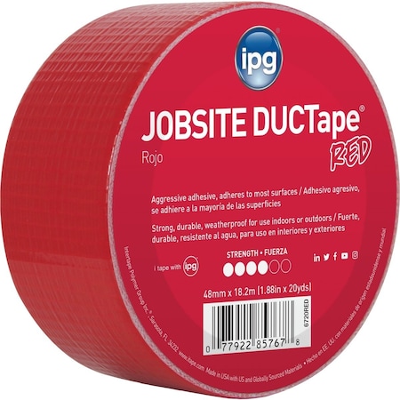 Intertape DUCTape 1.88'' x 20 Yd. General Purpose Duct Tape Red 6720RED