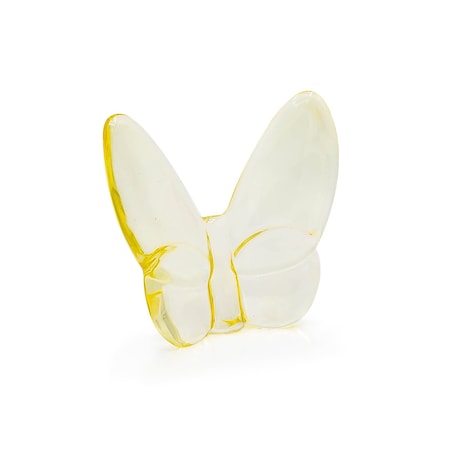 Homeroots 3" Light Yellow Crystal Butterfly Figurine Tabletop Sculpture 554012