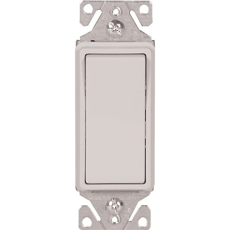Eaton Wiring Devices 7500 Rocker Switch, 15 A, 120/277 V, 3-Way, Lead Wire Terminal, White 7513W-BOX