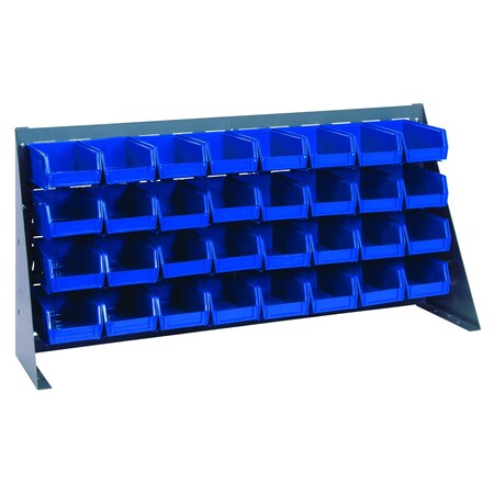 Quantum Storage Systems Steel Complete Package Unit and Storage Bin Combination, 8 in D x 19 in H x 36 in W, 4 Shelves QBR-3619-220-32BL