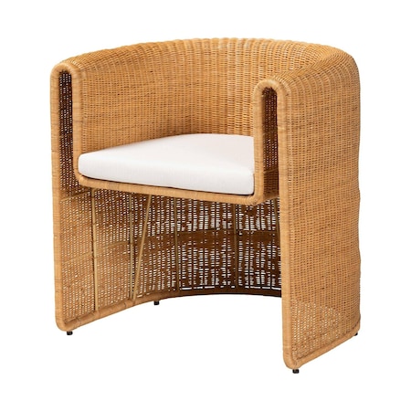Bali & Pari Carina Natural Rattan Barrel Dining Chair 262-14326-ZORO