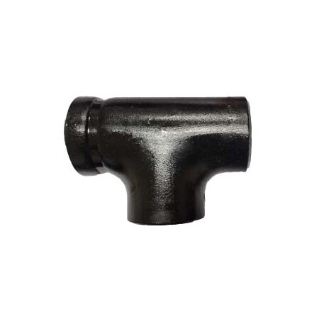 Industrial Choice Groove by Weld by Weld Tee SCH40 2.5 inch Steel Black Painted GVW-T-2.5-G-W-W-S40CS-BK