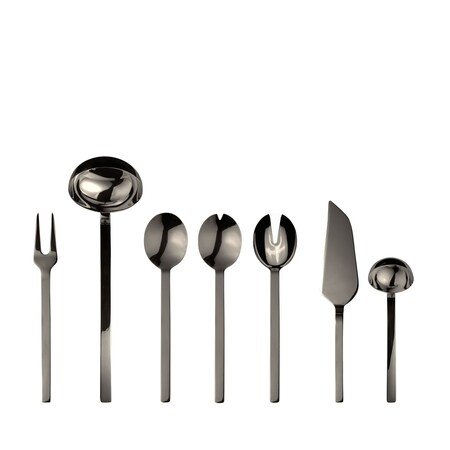 Mepra Stile By Pininfarina Serving Set - 7 Pieces - Black Gold 10752207ON