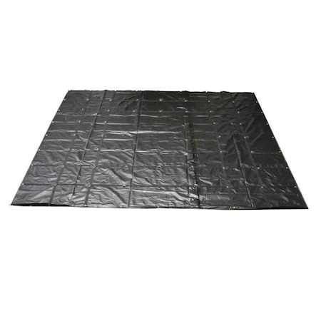 Mytee Products Heavy Duty 18oz Steel Tarp 16ft x 27ft - Black Stainless Steel D-Rings STT-SS