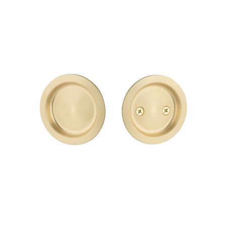 Emtek Pocket Door Locks Passage Satin Brass EETPDRND62SB