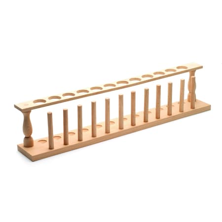 United Scientific Wooden Test Tube Rack, 12-Tube TTHW03