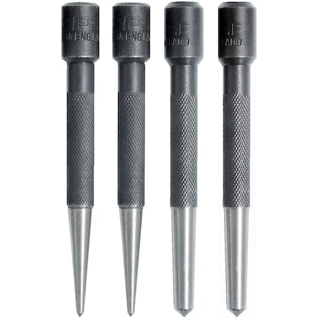 Eclipse Tools 4 pc Engineer's Round Head Center Punch Set 351W