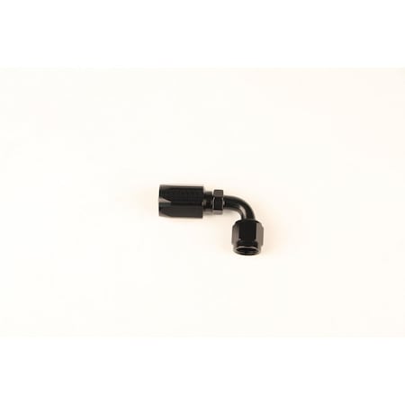 Fragola 259106 90 deg Aluminum Power Steering -6 AN Hose End Fitting, Black FRG259106
