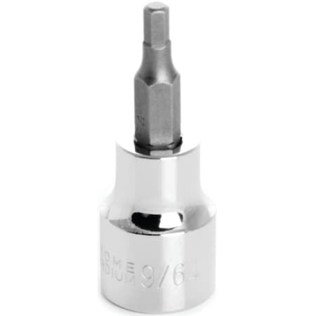 Performance Tool 3/8 In Dr. Hex Bit Socket 9/64 In, W38875 W38875
