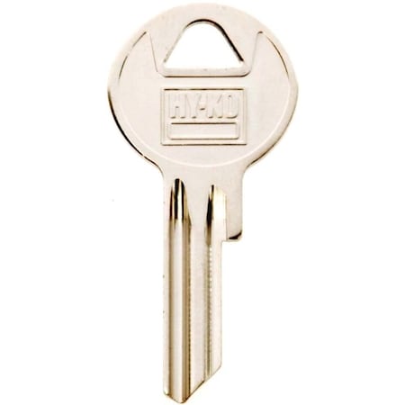 Hy-Ko Key Blank, Brass, Nickel, For: Yale Cabinet, House Locks and Padlocks 11010Y6