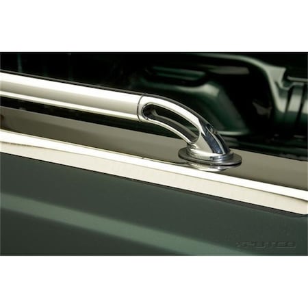 Putco Bed Rails, Stake Pocket Mount; Polished; Stainless Steel; With Built In Tie Downs; Not Compatible 89871