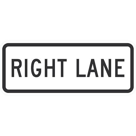 Lyle R3-5FP, Right Lane, 30x12, Engineer Grade, White G-14668-EG_30x12