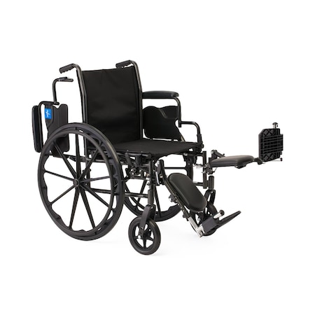 Medline K3 Guardian 18in Wide Wheelchair with Desk-Length Arms and Elevating Leg Rests K3186N24E