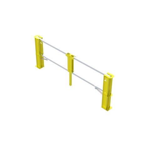 Safety Rail 8ft Cantilever Gate Double, Yellow 400629