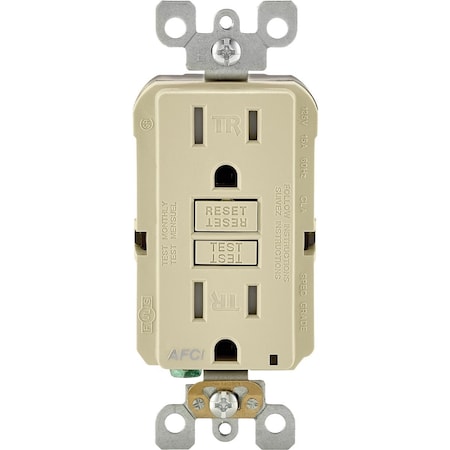 Leviton SmartLockPro 15A Ivory Arc Fault 5-15R Duplex Outlet R41-AFTR1-0KI