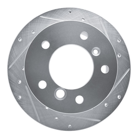 Dynamic Friction Co DFC Brake Rotor - Drilled and Slotted - Silver 631-40038R