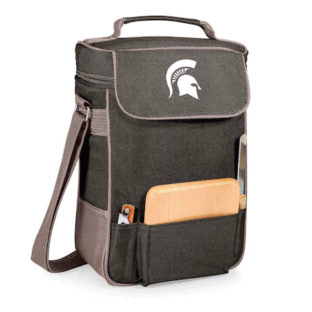 Picnic Time Family Of Brands NCAA Michigan State Spartans Duet Wine and Cheese Tote Bag 623-04-175-354-0