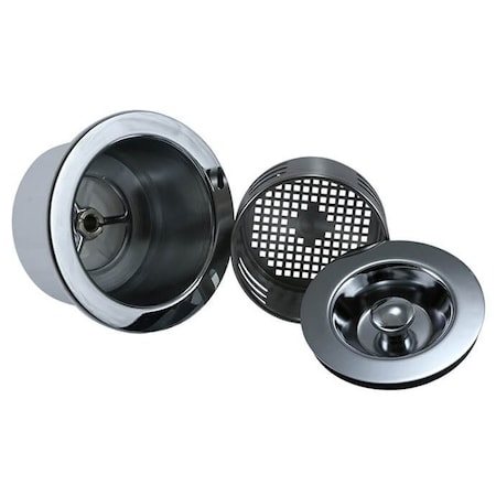 Mountain Plumbing 3-in-1 Kitchen Sink Strainer 3.5" w/Stopper and Basket in PVD Polished Brass MT115/PVD