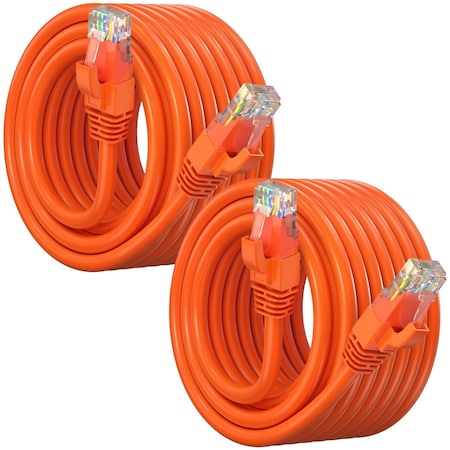 Maximm Cat6 Ethernet Cable 40ft 10Gbps 550MHz UTP, 2PK, Orange, 2PK CAT6CCA-40OR-2PK