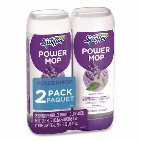 Swiffer PowerMop Refill Cleaning Solution, Lavender Scent, 25.3 oz Refill Bottle, 2PK 08423