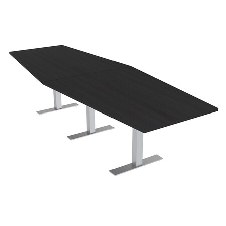 Skutchi Designs 10 Person Conference Table With Power Unit | 10' Hexagon Table | Harmony Series HAR-HEX.IR-48X120-T-U999ST19-NA