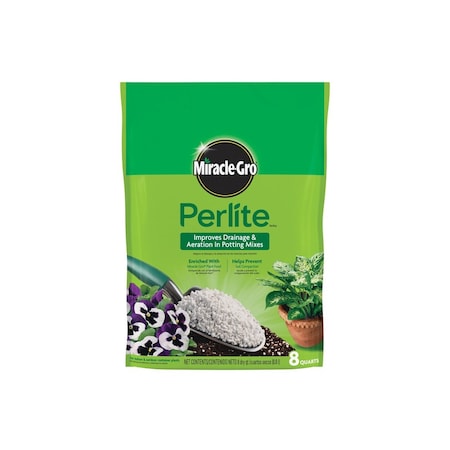 Miracle-Gro Perlite, Granular, Off-White/White, Mild, 8 qt Bag 74278430