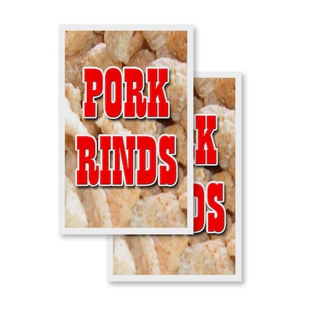 Signmission Pork Rinds, Vinyl Decals Only 24 Inch x 36 Inch, Vinyl Decal, 2PK DSB-2436-2PACK-Pork Rinds
