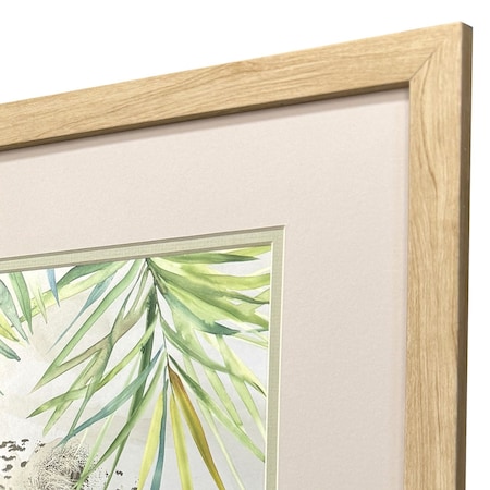 Homeroots Set Of Two Boho Jungle Cat Brown Framed Wall Art, 2PK 653066